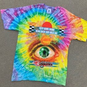 Cedar Point Top Thrill Dragster Tie Dye Mens Med